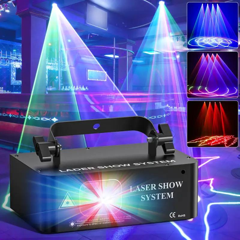 Industrial Laser Projector - Vollfarbiger DMX512 Animations-Projektor Eisenbühnenlicht mit Einloch-Sprachsteuerung