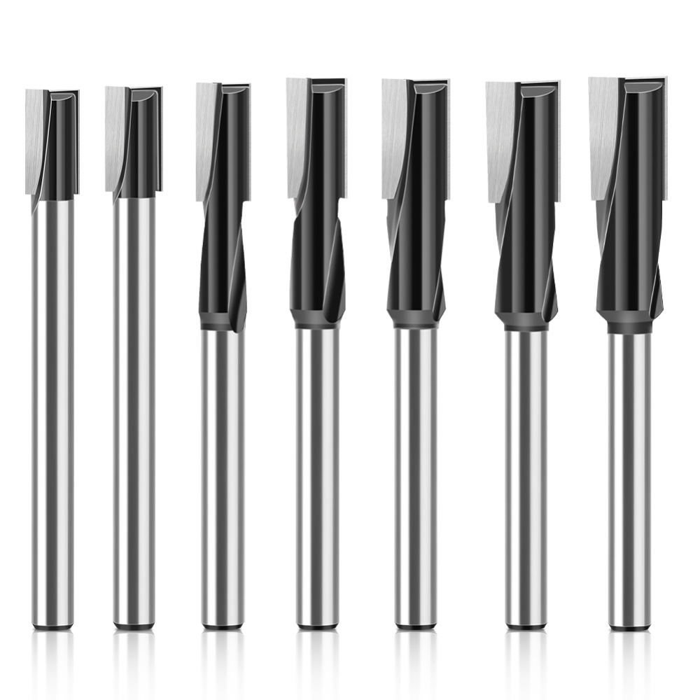 Cnc Router Bit - 12mm Schaft Gerader Fräser Doppelschneidiger Hartmetall-Fräser