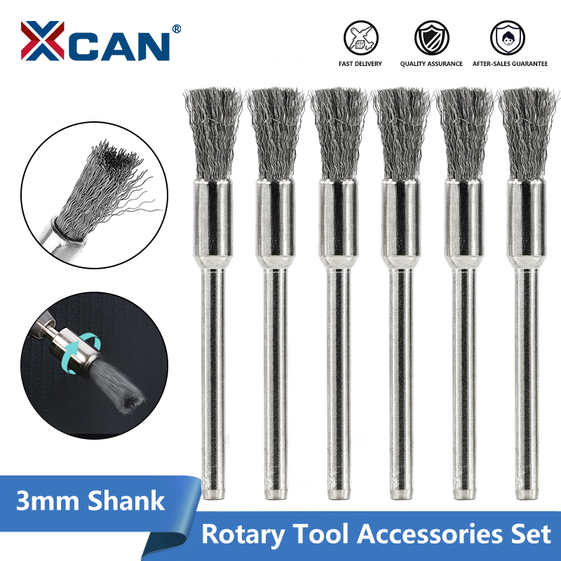 Cnc Router Bit - XCAN Stahldraht-Radbürsten-Set, 3,0 mm Schaft für