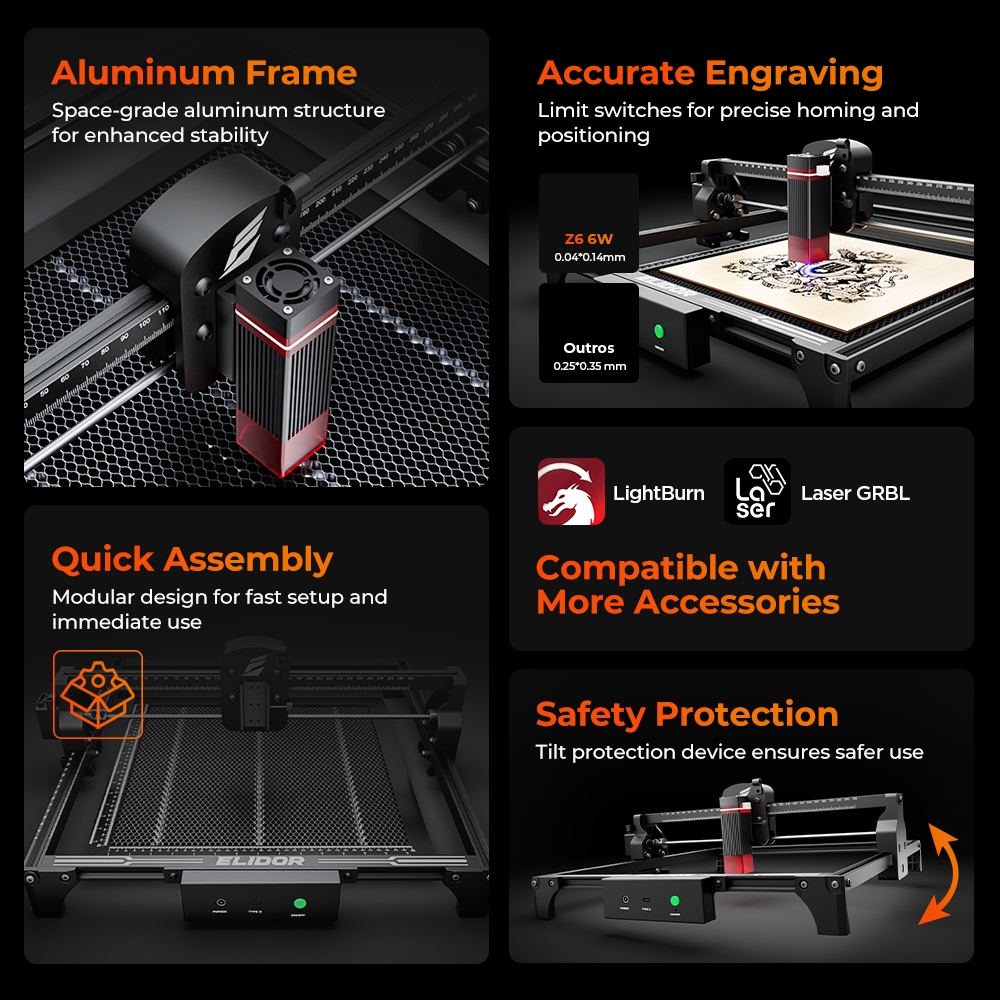 ELIDOR Z6 6W Lasergravierer un – Laser Engraving Software Bewertung und Preis